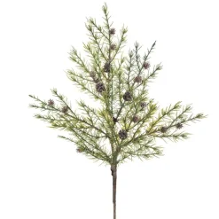 Artificial pine spray with small pinecones, 34"