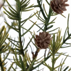 Artificial pine spray with small pinecones, 34"