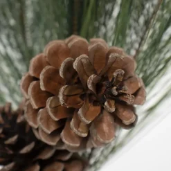 Artificial pine spray with pinecones, 27"