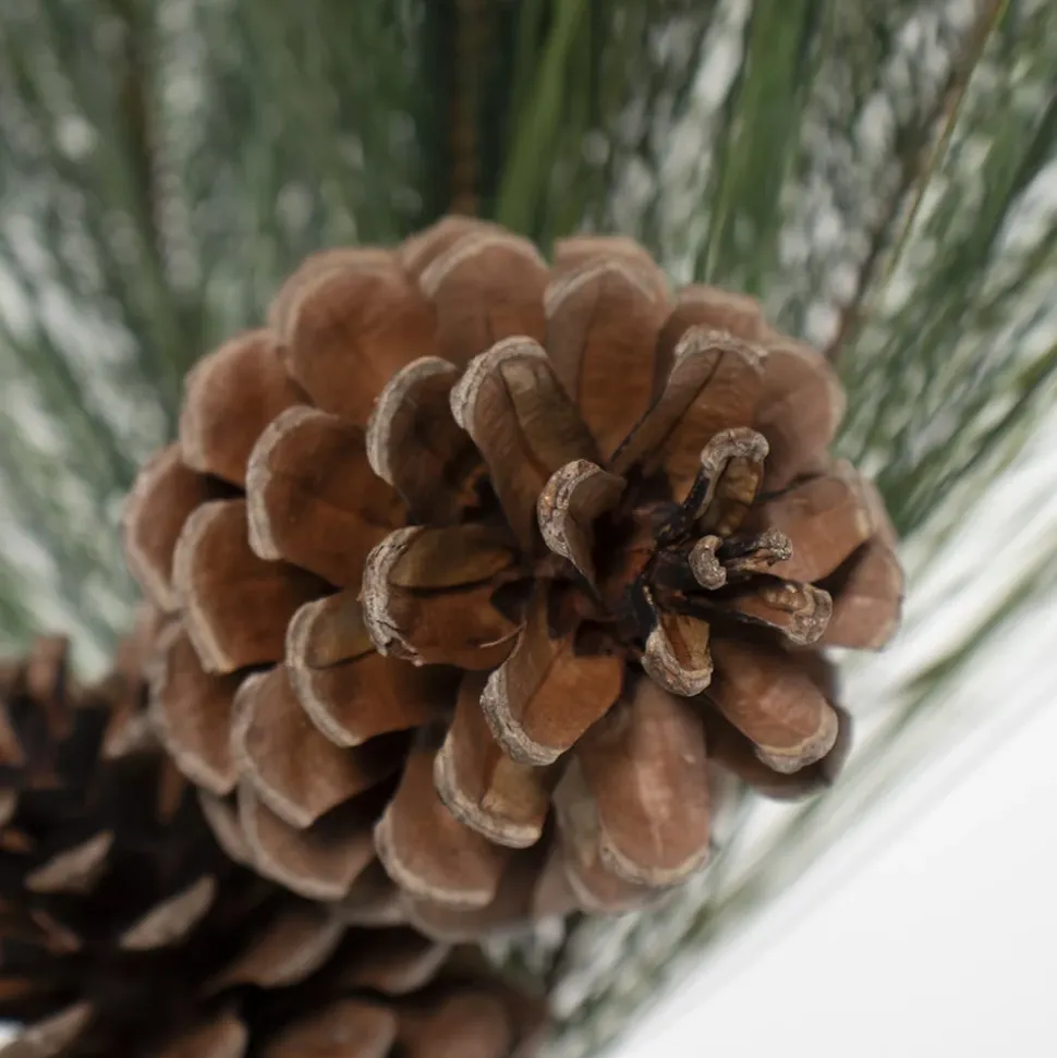 Artificial pine spray with pinecones, 27"
