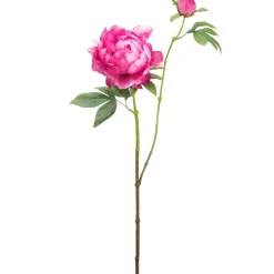 Artificial pink bud floral stem, 25"