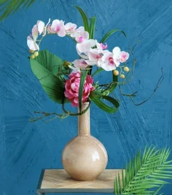 Artificial pink bud floral stem, 25