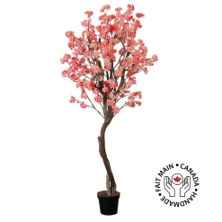 Artificial pink cherry blossom handmade tree