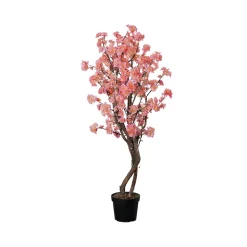 Artificial pink cherry blossom handmade tree