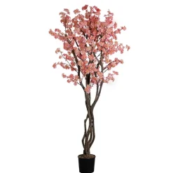 Artificial pink cherry blossom handmade tree