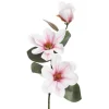 Artificial pink magnolia flower on stem, 30"