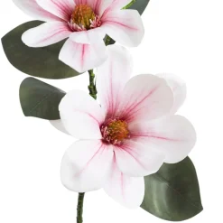 Artificial pink magnolia flower on stem, 30"