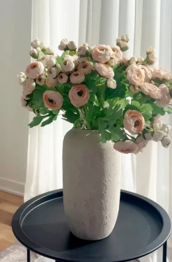 Artificial pink ranunculus, 21"