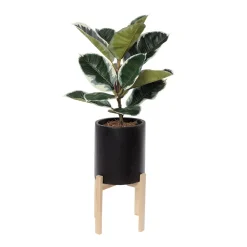 Artificial potted ficus elastica plant, 38 x 20