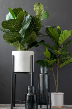 Artificial potted fiddle leaf fig, 41″