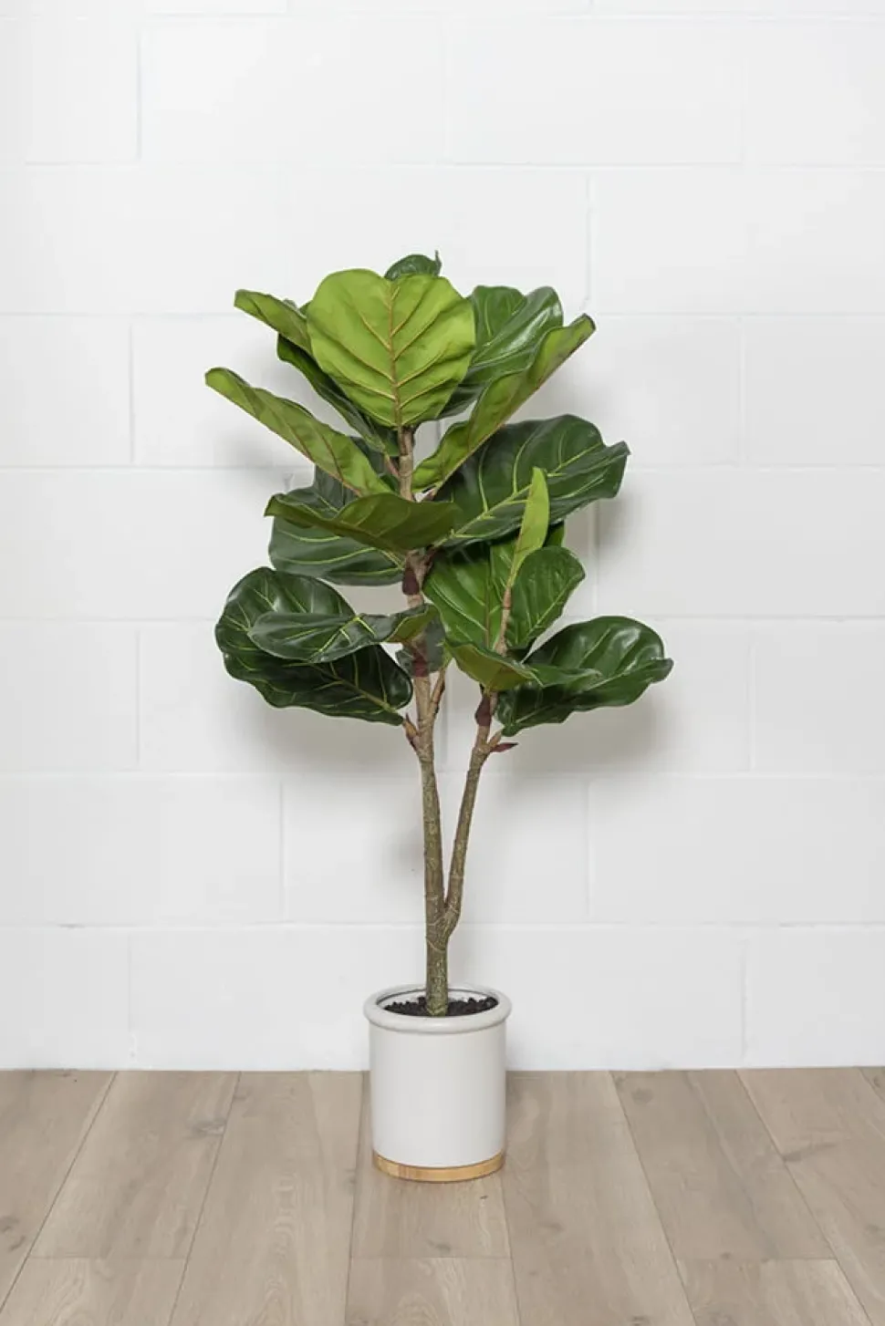 Artificial potted fiddle leaf fig, 41″