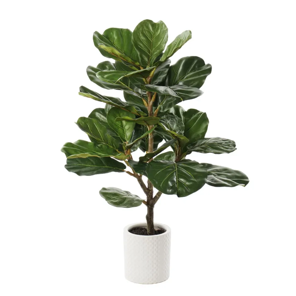Artificial potted fiddle leaf fig, 30″