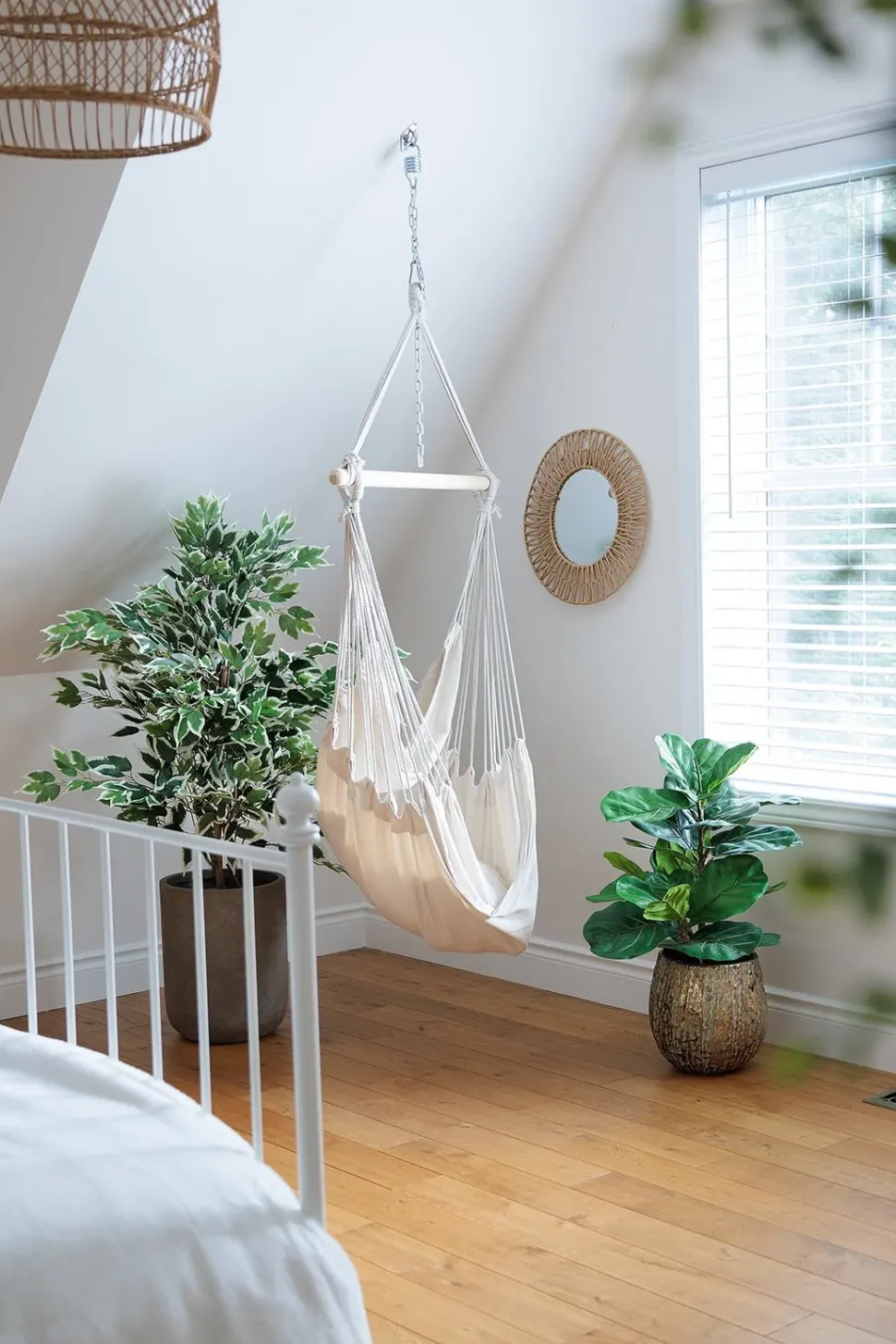 Artificial potted fiddle leaf fig, 30″