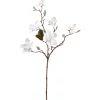 Artificial pure white japanese magnolia flower, 25"