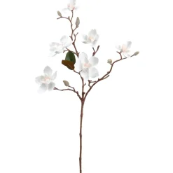 Artificial pure white japanese magnolia flower, 25"