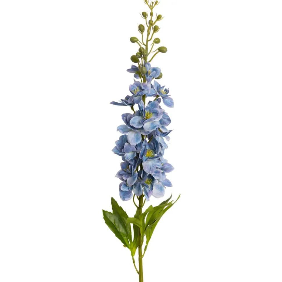 Artificial purple delphinium flower, 34"