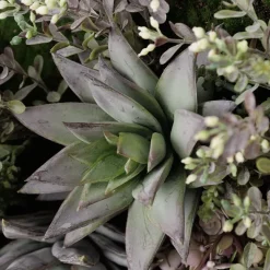 Artificial purple succulent frame, 12 x 12"