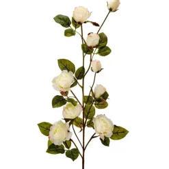 Artificial rambling cream rose stem, 37"