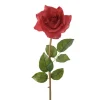 Artificial real touch red rose, 23"
