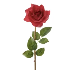 Artificial real touch red rose, 23"