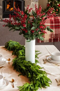 Artificial real-touch dense cypress garland, 72"