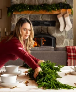 Artificial real-touch dense cypress garland, 72