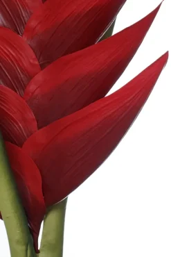 Artificial red bird of paradise stem, 32″