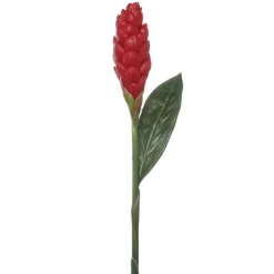 Artificial red ginger flower, 33″