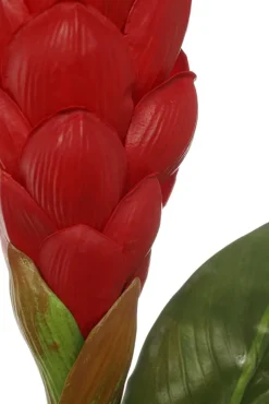 Artificial red ginger flower, 33″