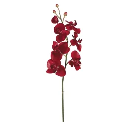 Artificial red phalaenopsis orchid flower, 38"