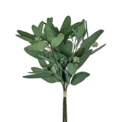 Artificial seeded eucalyptus bouquet, 15"