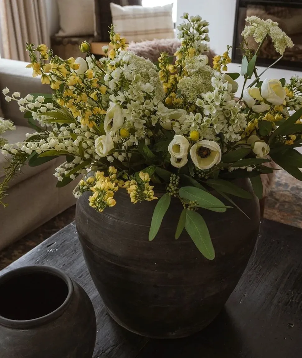 Artificial seeded eucalyptus bouquet, 15"