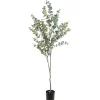 Artificial silver dollar eucalyptus tree, 70"