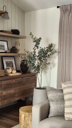 Artificial silver dollar eucalyptus tree, 70"