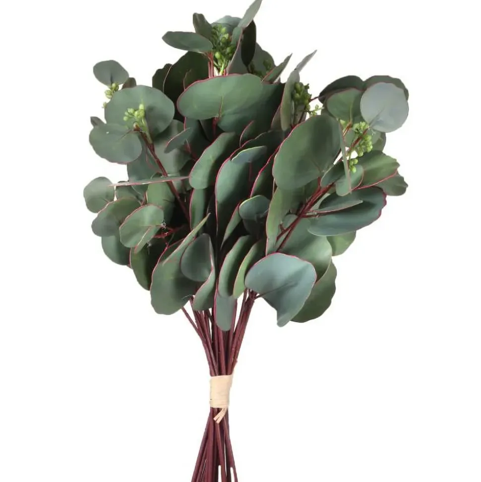 Artificial silver dollar eucalyptus bouquet, 15"