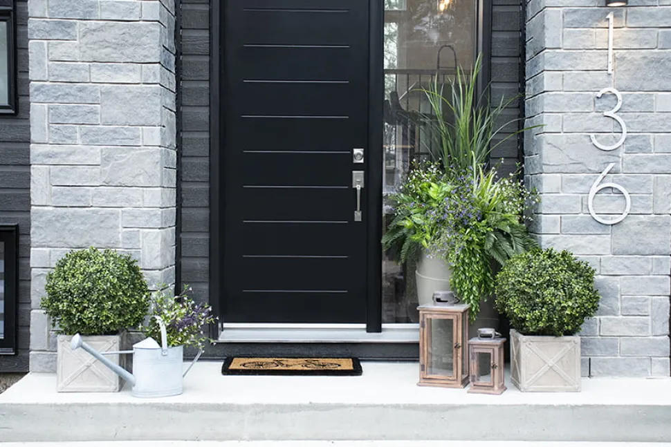 Artificial simple boxwood topiary, 27"