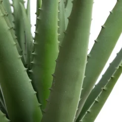 Artificial small aloes in a black pot, 19,5"