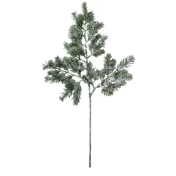 Artificial snowy pine spray, 35"