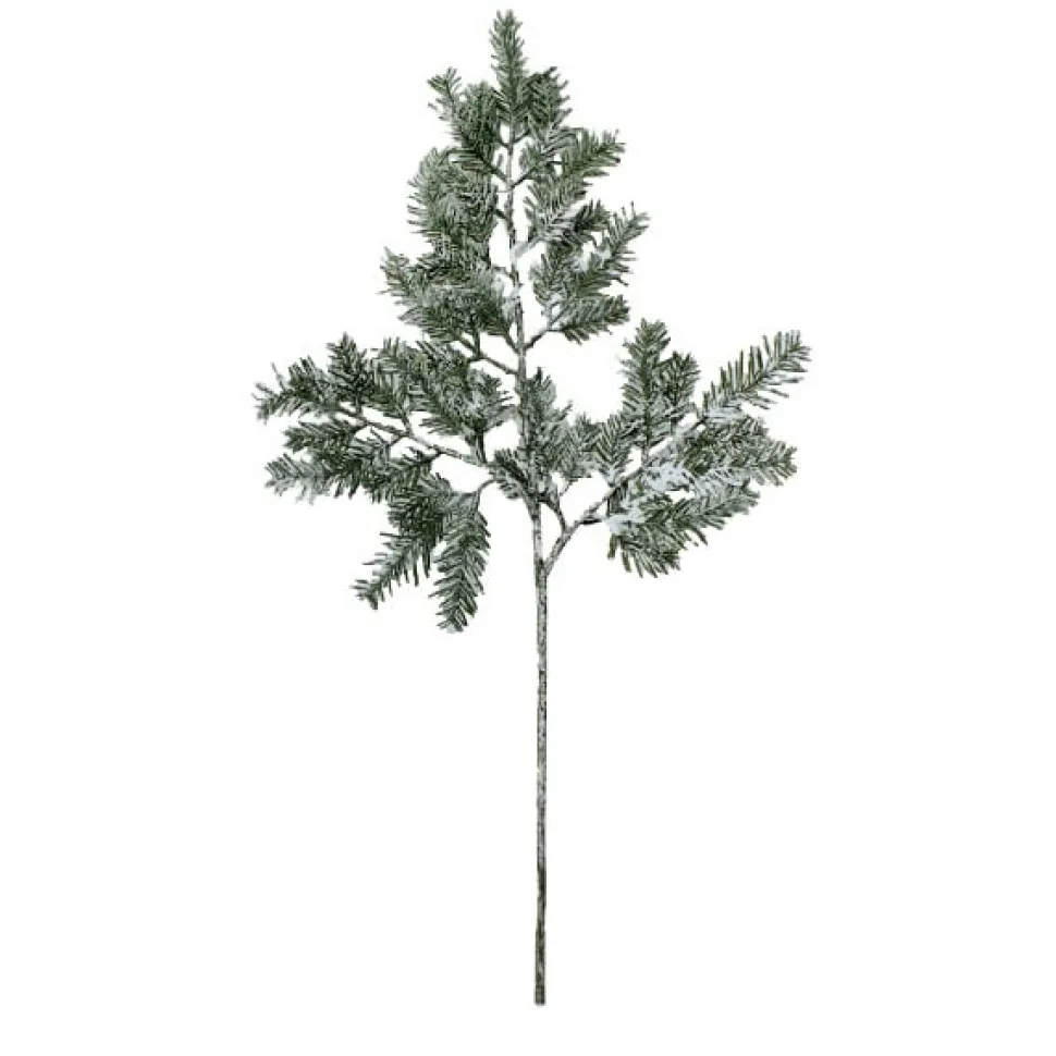 Artificial snowy pine spray, 35"