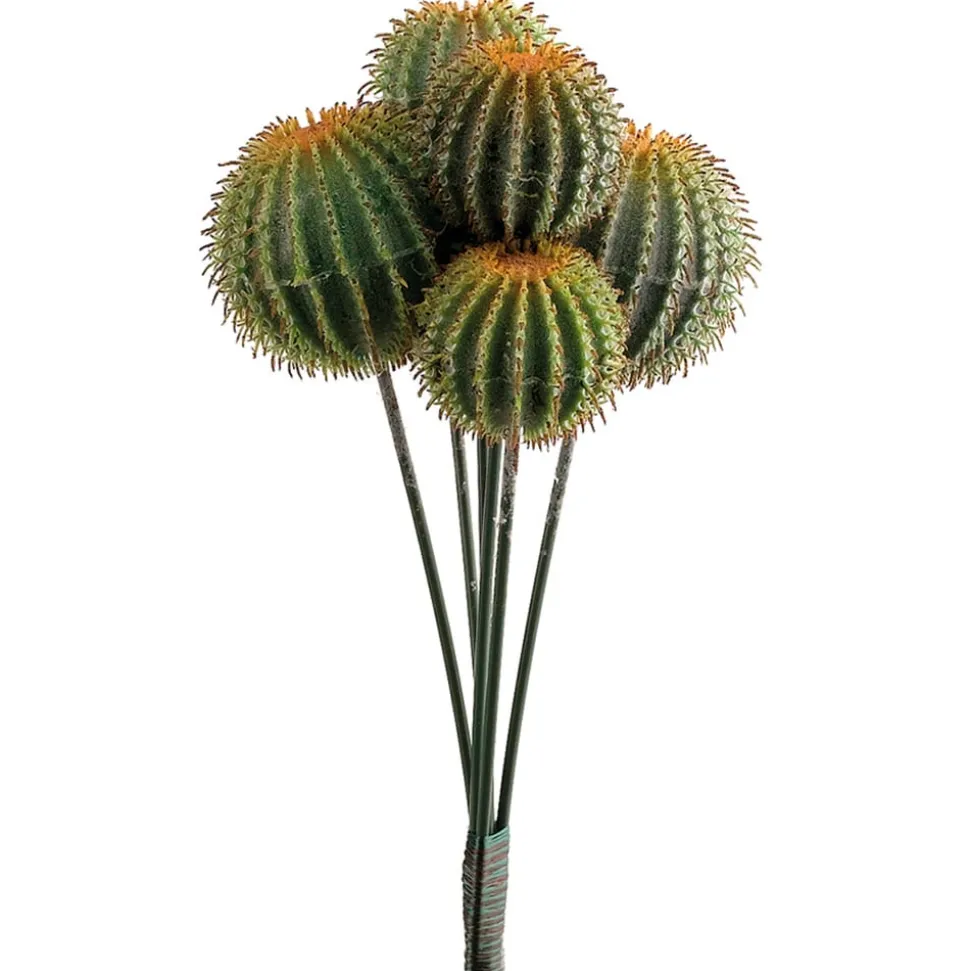 Artificial stem with cactus balls, 14"