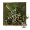 Artificial tradescantia and wood plant wall, 30 x 30"