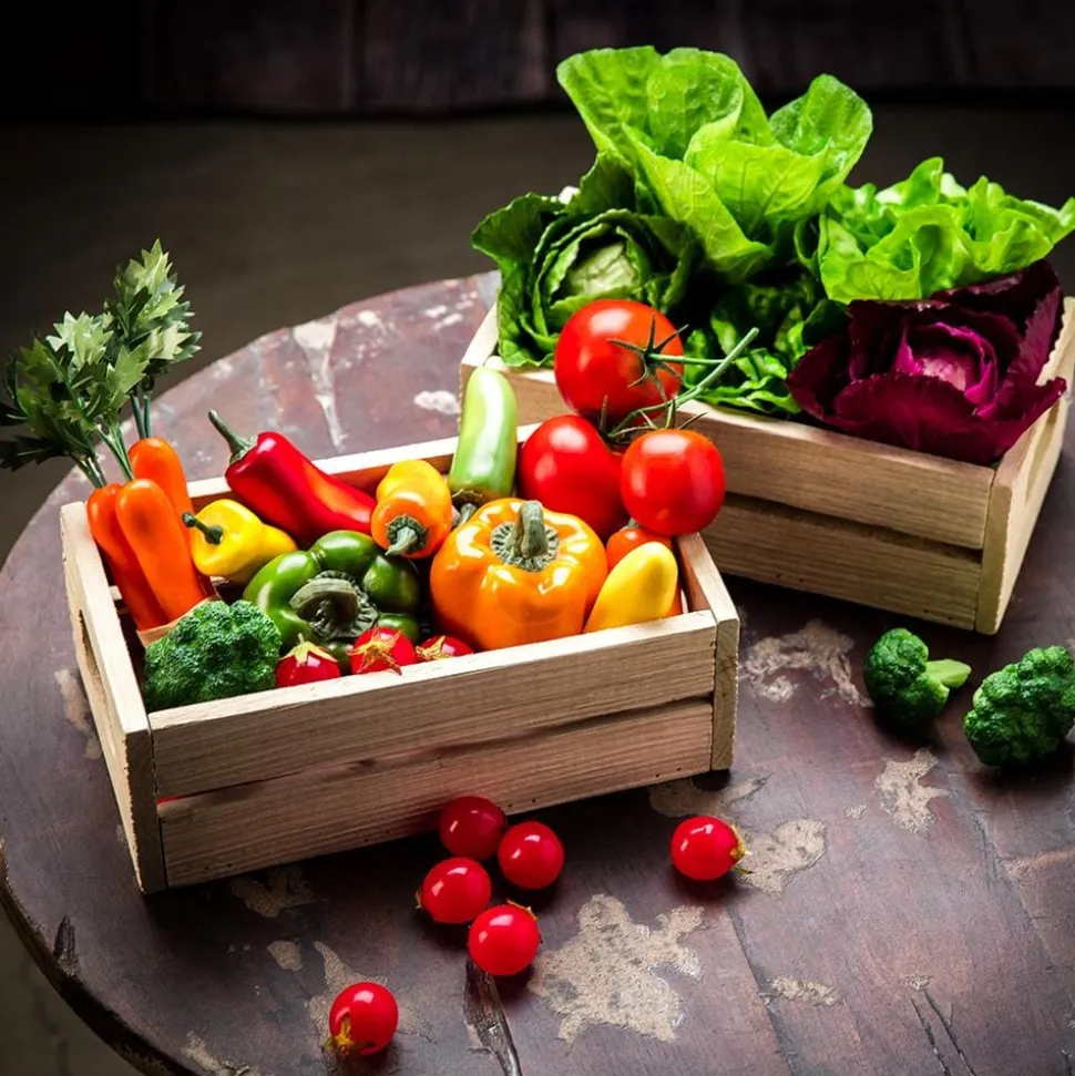 Artificial triple red tomato stem, 5"