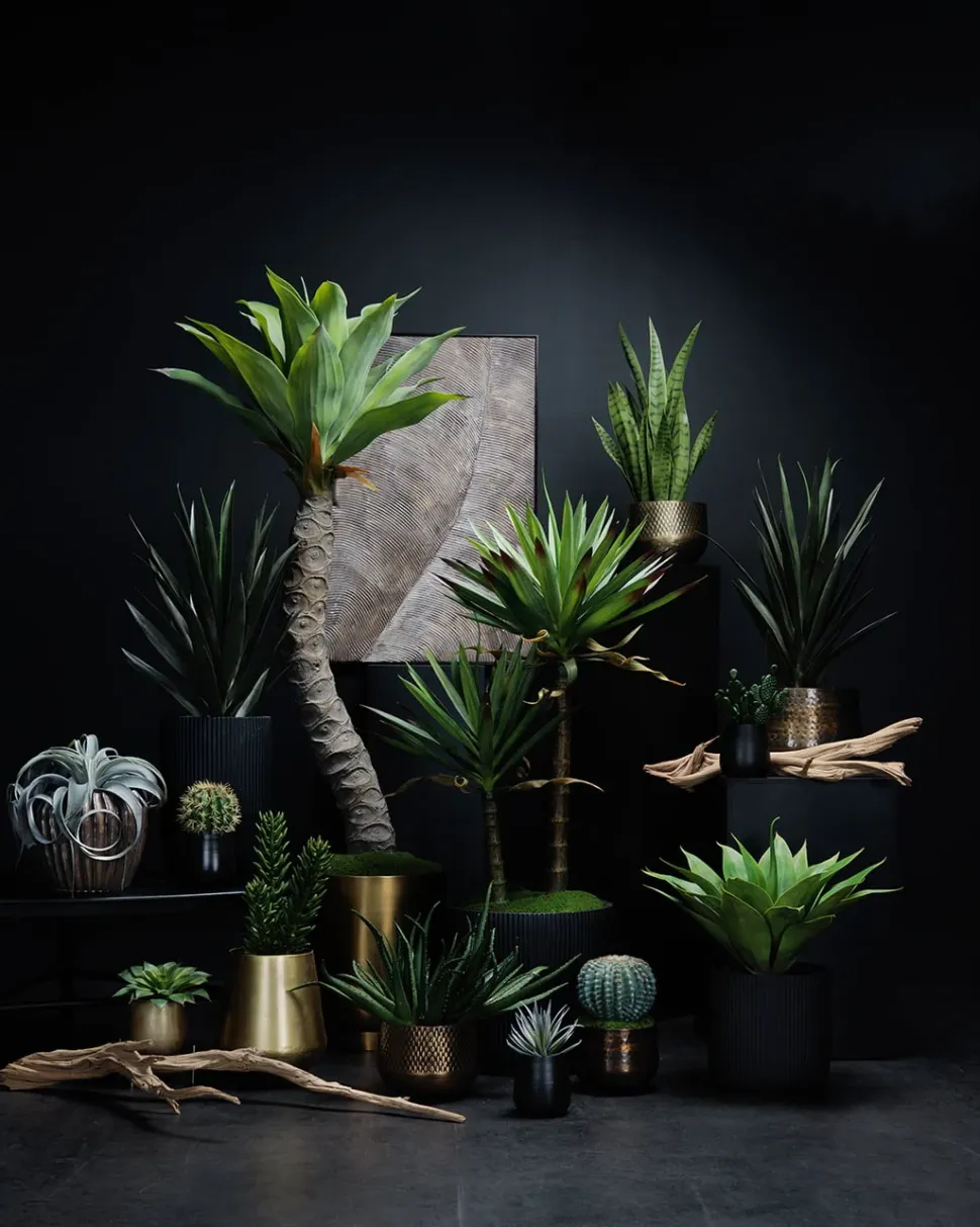 Artificial two-trunk agave americana, 51"