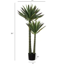 Artificial two-trunk agave americana, 51