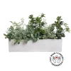 Artificial verdigris plant long centerpiece, 12 x 22"
