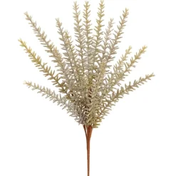 Artificial verdigris rosemary bush, 13"