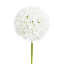 Artificial white allium flower, 35"