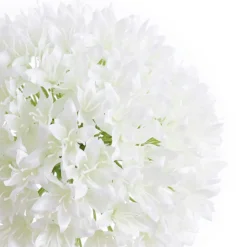 Artificial white allium flower, 35"