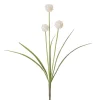 Artificial white allium flower bouquet, 21"