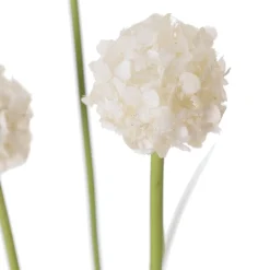 Artificial white allium flower bouquet, 21"